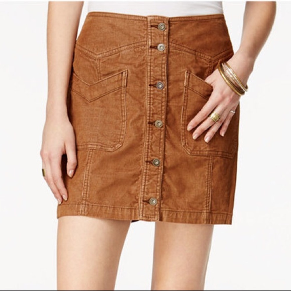 Free People corduroy mini skirt